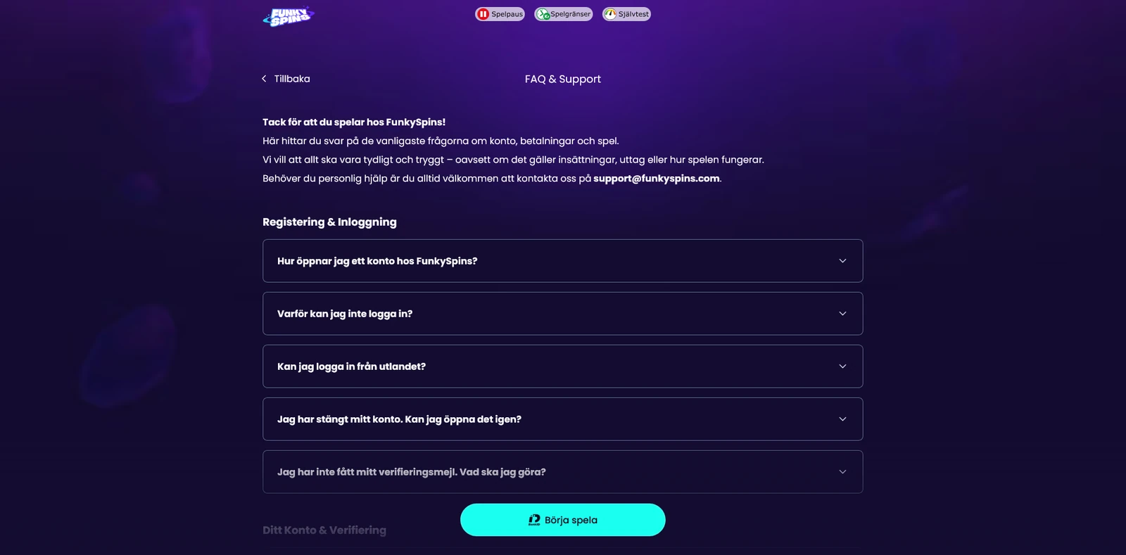 Faq — FunkySpins Casino